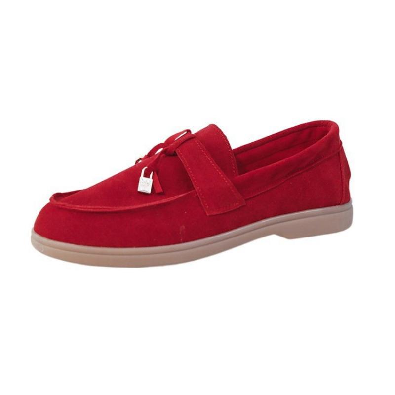 Zapatos de plataforma para mujer, mocasines, zapatos de suela plana, zapatos nuevos de gamuza para mujer, zapatos casuales grandes 35-43, zapatillas deportivas