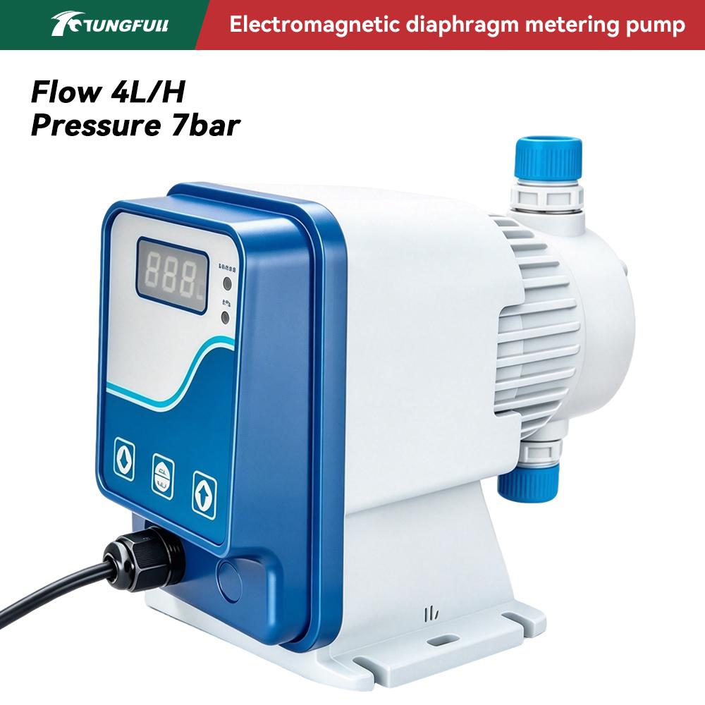 Electromagnetic Dosing Pump Corrosion Resistant Diaphragm Metering Pump Adjustable Flow For Industrial Liquid Metering Work