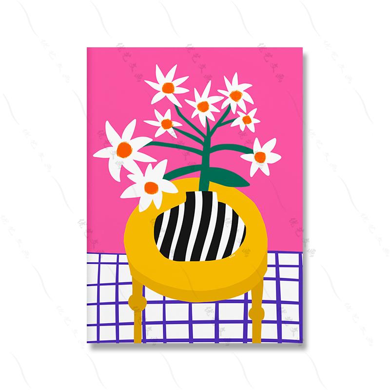 Abstrakte Vase Indoor Leinwand Malerei Kunst Wand Blumentopf Lustige Frau Bunte Blume Poster Bild Drucken Wohnzimmer Wohnkultur