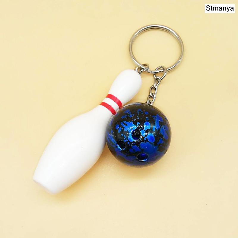 New Design Bowling metal Keychain Car Key Chain Key Ring Sports Keyring pendant For Man Women Gift #1-17164