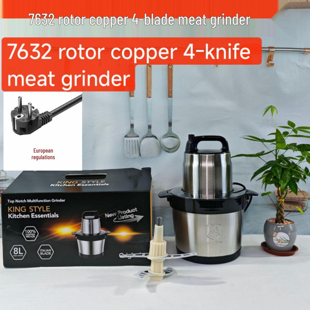 Fufumachine 110V 6L Meat Grinder & Multi-Function Electric Mixer for Chopping and Cooking