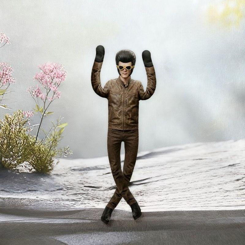 30cm Elvis Presley Kat Koning Abstract Pluche Pop Met Ingebouwd Draadframe Buigbare Gevulde Muis Speelgoed Vakantiecadeau 30CM gray