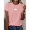 100% Cotton Short Sleeved T-shirt for Women Summer, Fashionable, Comfortable, Breathable, Round Neck Casual Top