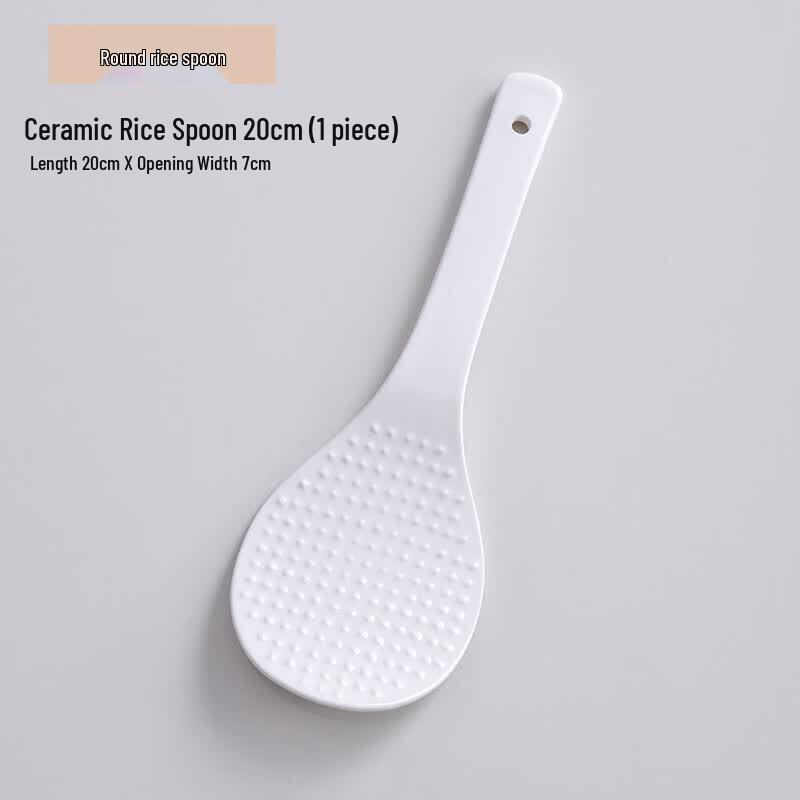Qiwei Extra Large Ceramic Long-Handled Soup Spoon