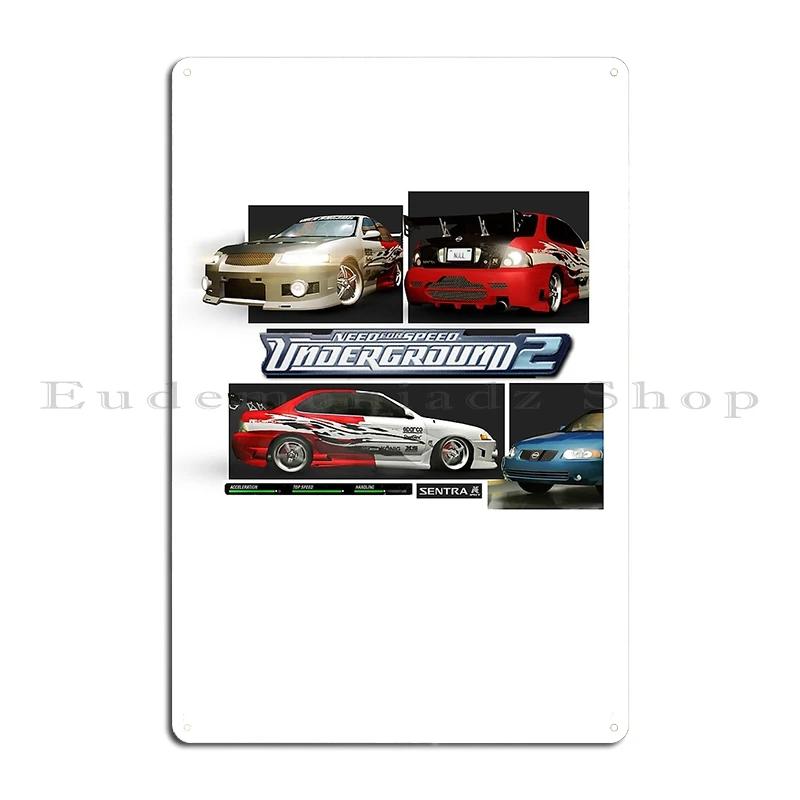 Need For Speed Underground Fountains City Center Metal Plaque personalized Funny Bar Decoration Wall Cave Tin Sign Poster