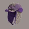 New Embroidered Lei Feng Caps Color Matching Bomber Hats Thickened Winter Outdoors Extended Ear Protection Hat for Men Women
