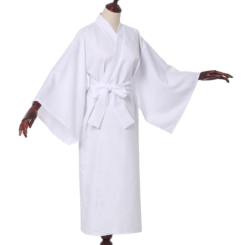 White White for Shrine Temple Japanese Plus Size [FAD-4U] Women's Robe, Robe, Yukata, Maidens, Use, Monks, Clothing,