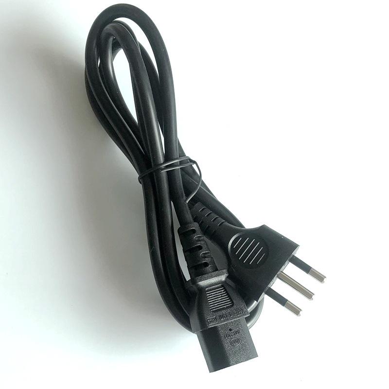 IMQ Certified Italian Power Cord with Three-Pin Cloverleaf & Two-Pin Figure-Eight Connectors, 23-Core Design
