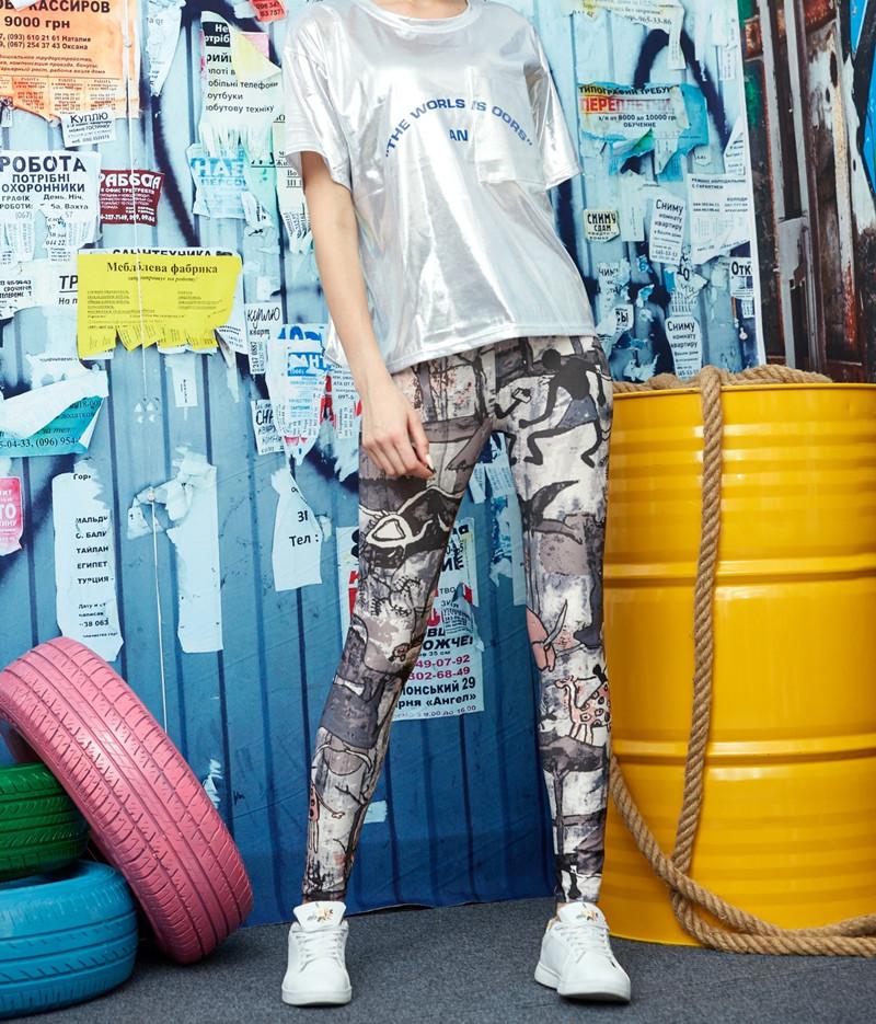 Nieuwe Lente Mode Leggings Sexy Casual Kleurrijke Beenwarmers Passend voor de Meeste Maten Leggings Broeken Dames Leggings One Size white