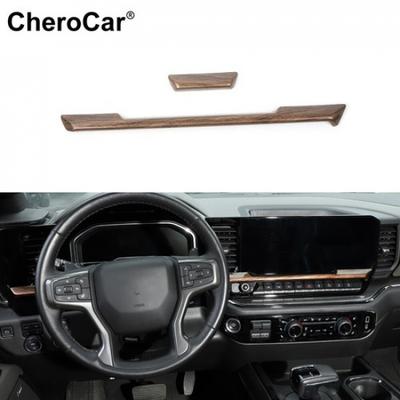2X Car Central Console Dashboard Decor Strips Trim Cover For Chevy Silverado 22+