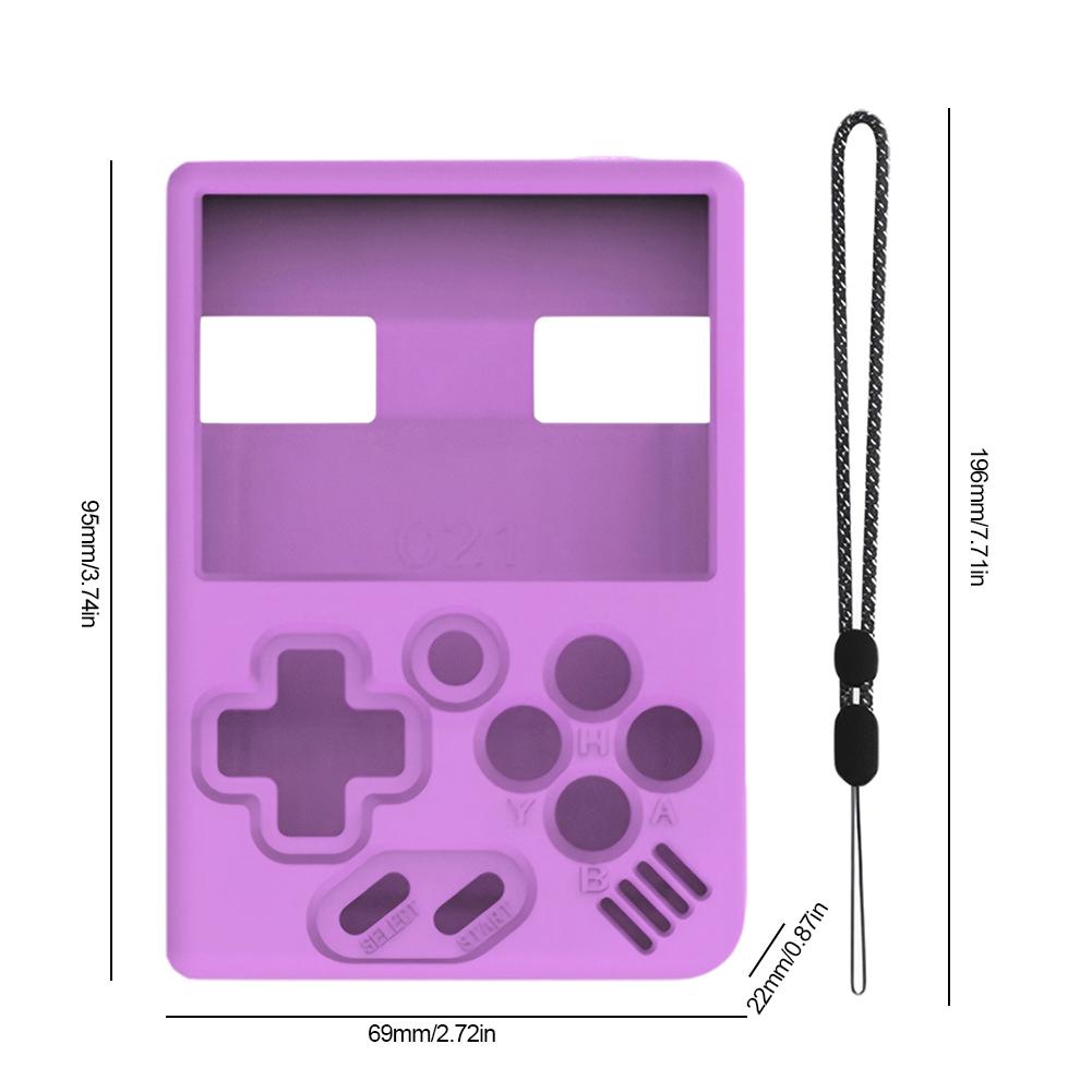 Silicone Protector Cover Case Shockproof Soft Protective Cover Anti-Slip with Lanyard for MIYOO MINI Plus Handheld Game Console