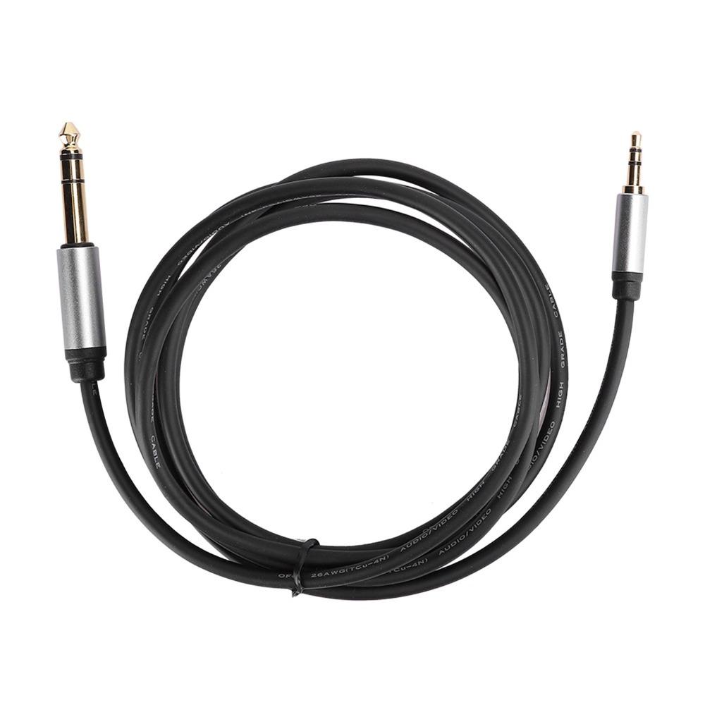 Male To Male 3.5MM To 6.5MM Audio Adapter Cable Plug and Play 1.8m/5.9ft Instrument Cable HiFi Sound Quality