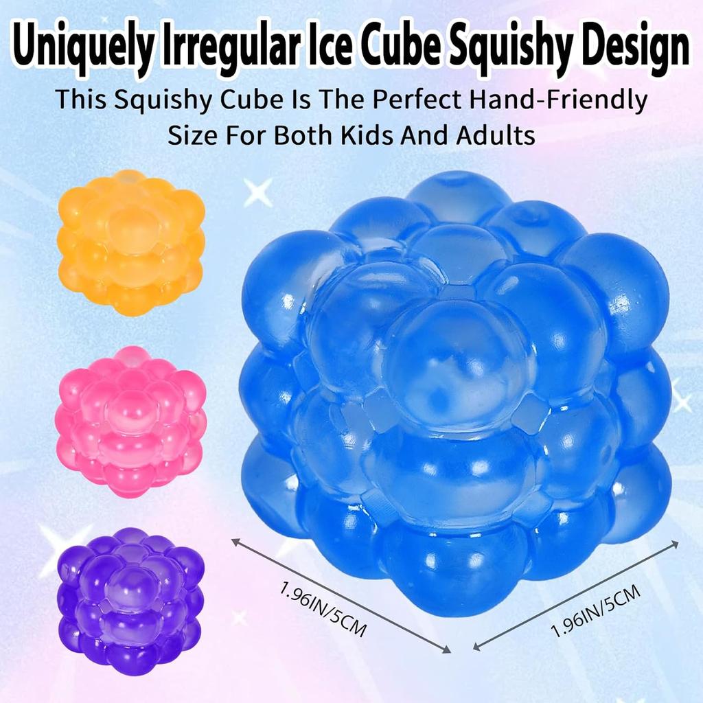 Irregular Blocks Soft Squishy Stress Balls for Kids & Adults, Stress Cube Fidget Toy with Squishy Texture for Anxiety Relief