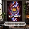 Arazzo da Parete Personalizzato, Testo Personalizzato West Ham United FC, Tessuto Morbido Arte da Parete per Decorazione Interna