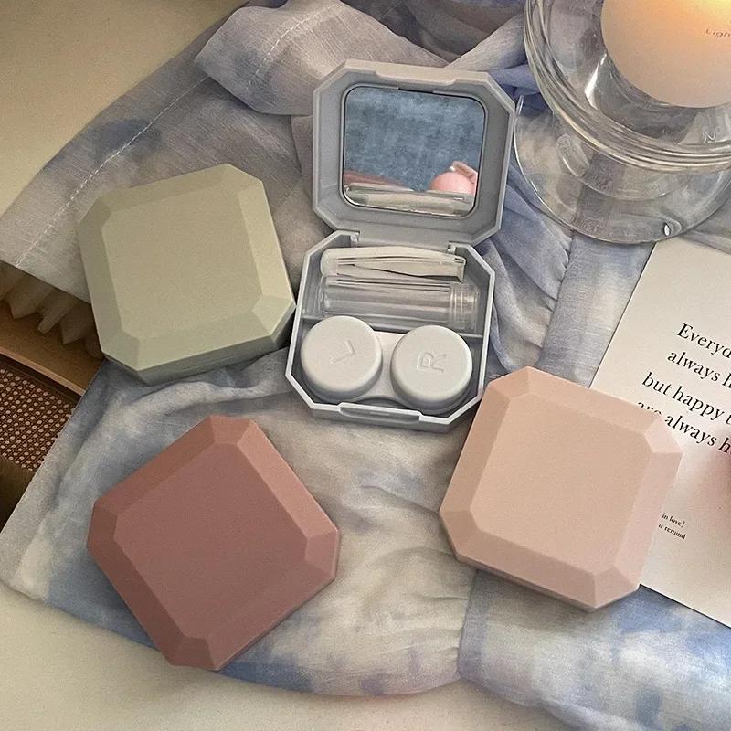 Mit Pinzette Saugstab Set Für Reise-Set Halter Bonbonfarbe Kontaktlinsenbox Einfarbig Tragbarer Kontaktlinsenbehälter