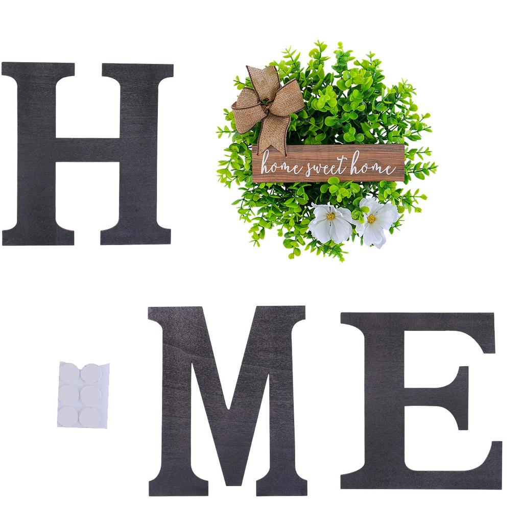 Home Letter Wall Plaque Made Of Plastic And Fabric For Indoor And Outdoor Space Decor