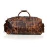 Personalized Full Grain Leather Duffle Bag: Travel Weekender Carry-on