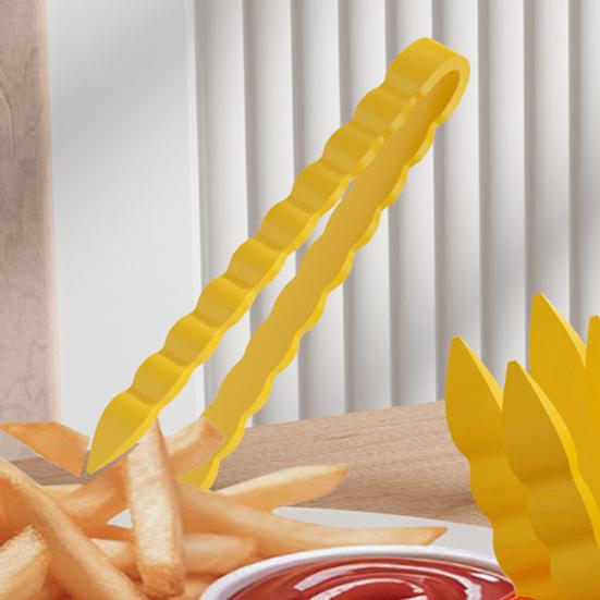 8Pcs Mini Tong Magnetic Fries Shape Food Tongs Kitchen Serving Tongs Kid