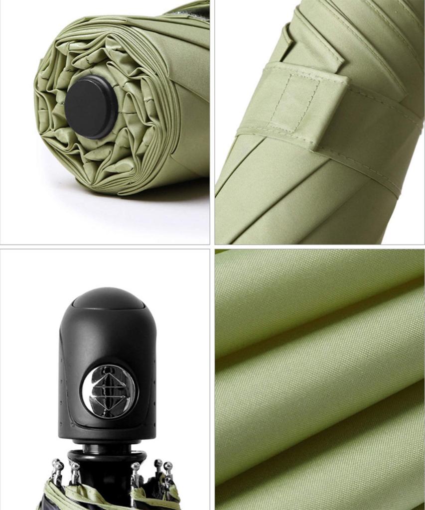 Folding For Both Sunny and Rainy 8 Folding Folding Parasol Parasol, Lightweight, Compact, Days, Ribs, Compact, Chic, Simple, Stylish, Umbrella, (Pink)