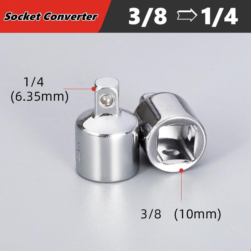 1/4" 3/8" 1/2" Ratchet Wrench Adapter Chrome Vanadium Steel Ratchet/Socket Extension/Conversion Kit for Automotive Maintenance