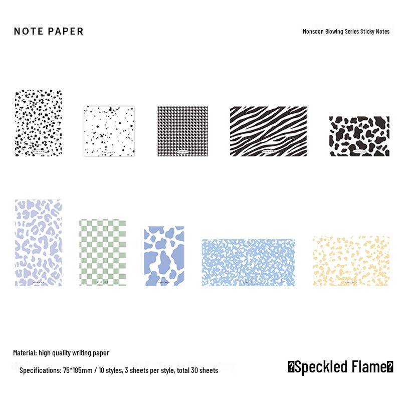 PaperMore Monsoon Breeze Sticky Notes - 4 Styles Simple Journal Memo