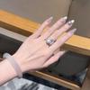 Süßwasserperlenring Damen Öffnend Verstellbar Wellenmusterring Temperament Hochwertiger Schmuck