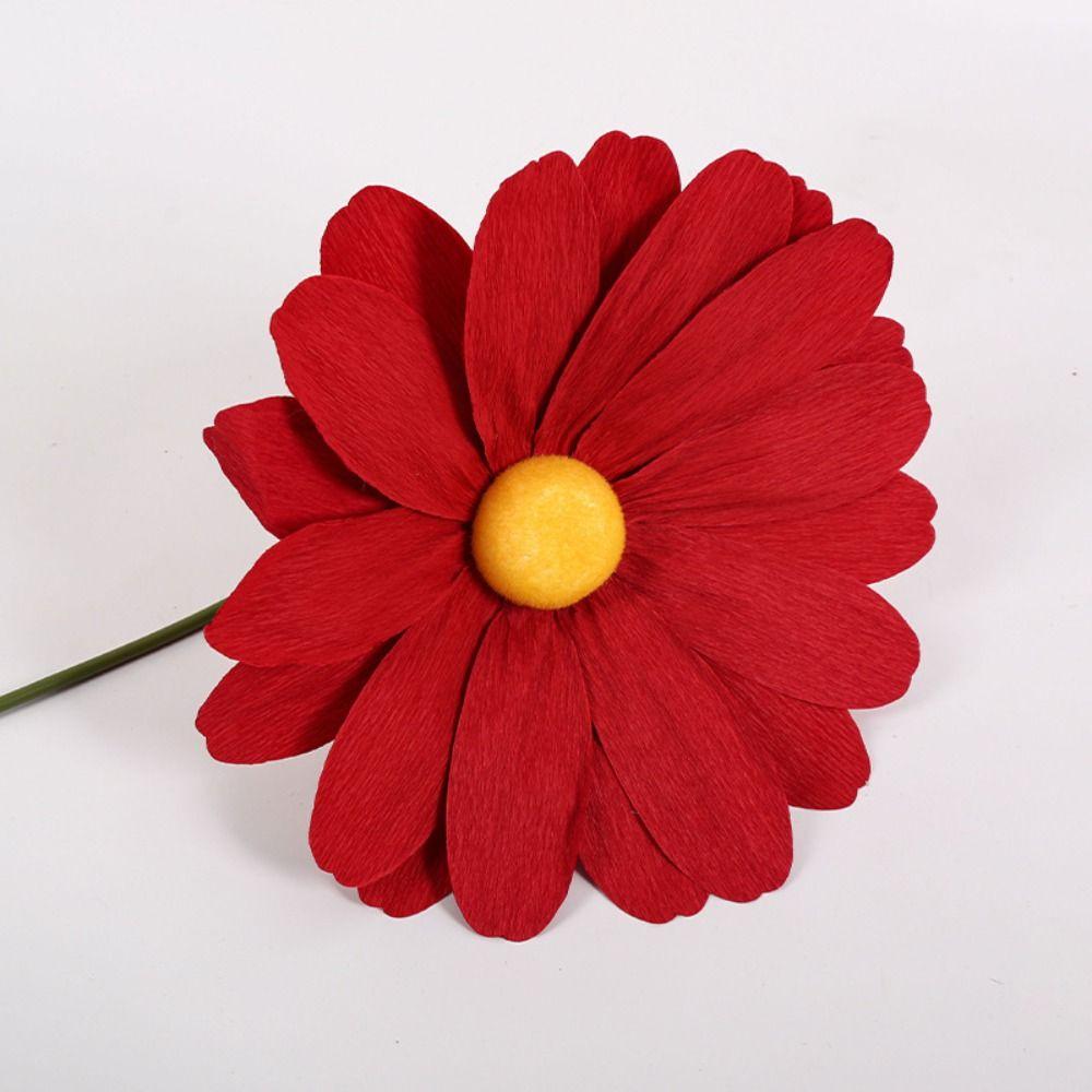 New 30cm Giant Paper Daisy Daisy Wrinkle Paper 3D Chrysanthemum Flower Large Handmade Large Artificial Flower Window Display