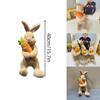 Cute Cartoon Rabbit Plush Toy With Carrot, Brown Short Plush Stuffed Animal Doll For Kids Gift 75 Characters