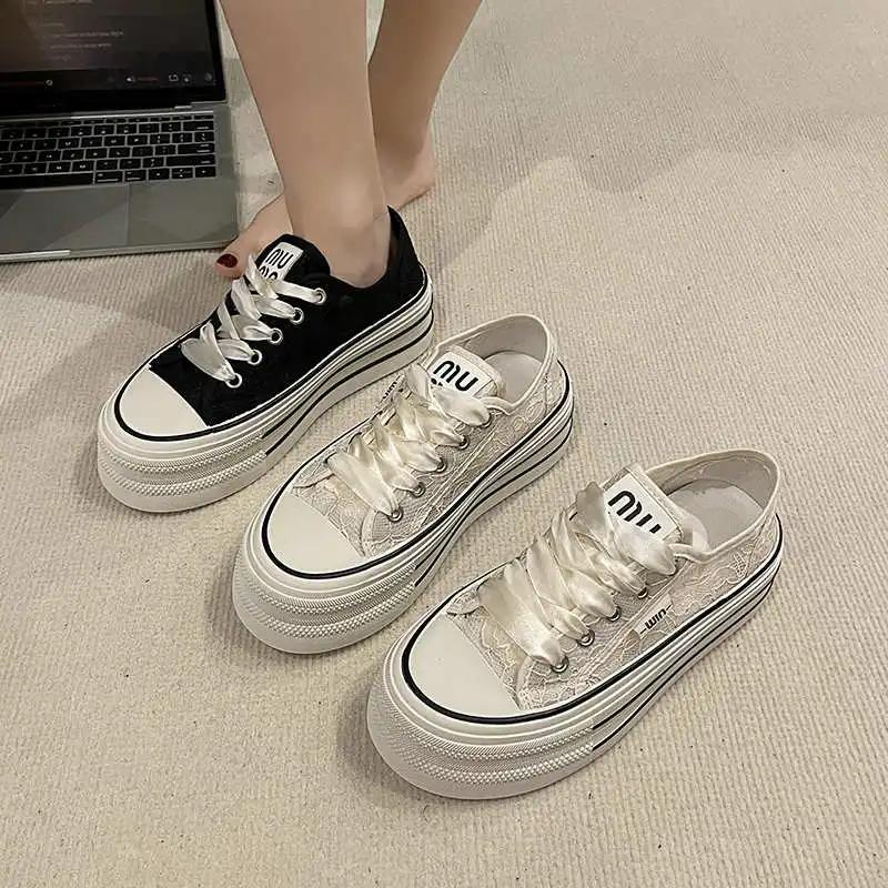 Fashion Round Tip Demi-season White Heel Woman Size 11 Women Shoes Platform Women Shoes Sneakers Sports Super Comfortable Runner