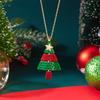 Vintage Metal Splicing Christmas Tree Long Drop Earrings for Women Hollow Xmas Tree Star Dangle Earring Party Punk Cool Jewelry