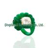 Viento transfronterizo: Anillo minimalista de resina con forma de caracol concha y textura de gema