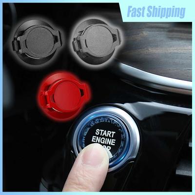 1 Stück Universelles Auto-Innenzubehör Auto Motor Start-Stopp-Knopf Dekoration Abdeckung Auto Zündschalter Drehbare Schutzkappe