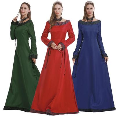 2025 Neues Mittelalterliches Langarm Figurbetontes Kleid im Europäischen & Amerikanischen Stil