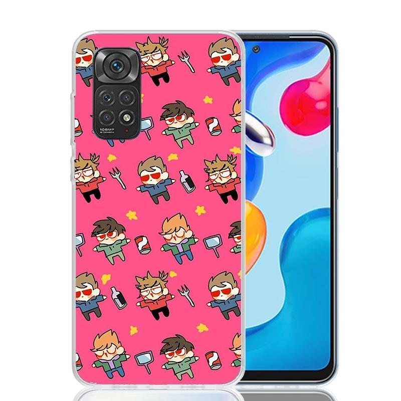 Anime Cartoon Eddsworld Phone Case For Xiaomi Redmi Note 13 14 15 Pro Plus 12S 12 14S 11S 11E 10 10S 11 11T 5G 4G Cover Coque Re
