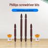 Magnetic Double-Headed S2 Phillips Screwdriver Bits for Hand, Air, and Electric Drills