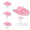 Funny Party Hats Cowgirl Hat Glitter Trims Ladies Cowboy Hats for Womens Pink Western Cowgirl Hat Glow Hats