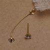 Korean Front And Back Simple Two wear Delicate Zircon Earrings Stud Earrings Jewelry Long Tassel