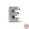 100% Real 925 Sterling Silver Letter Alphabet A-Z Charm Name Bead Fit  Bracelet Pendant Jewelry