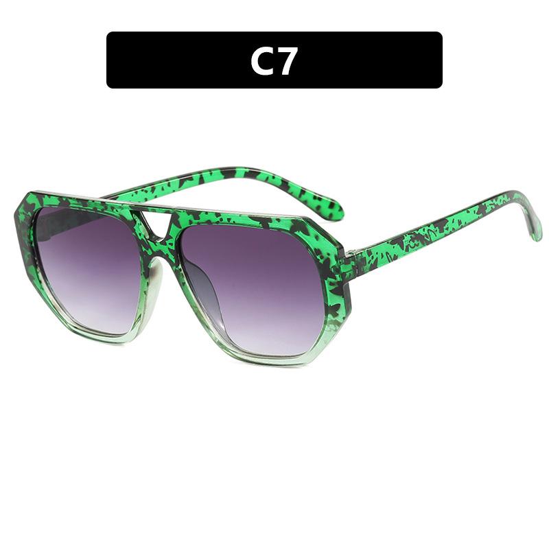 Women's sunglasses, personalized hip-hop street glasses, new fashionable driving beach sunscreen men's sunglasses