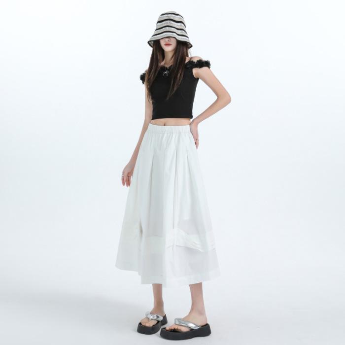 Lace Skirt Spring and Summer Mid-length High-waisted A-line Skirt Women Umbrella Skirt Fluffy Skirt Women Mid-length Skirt Women