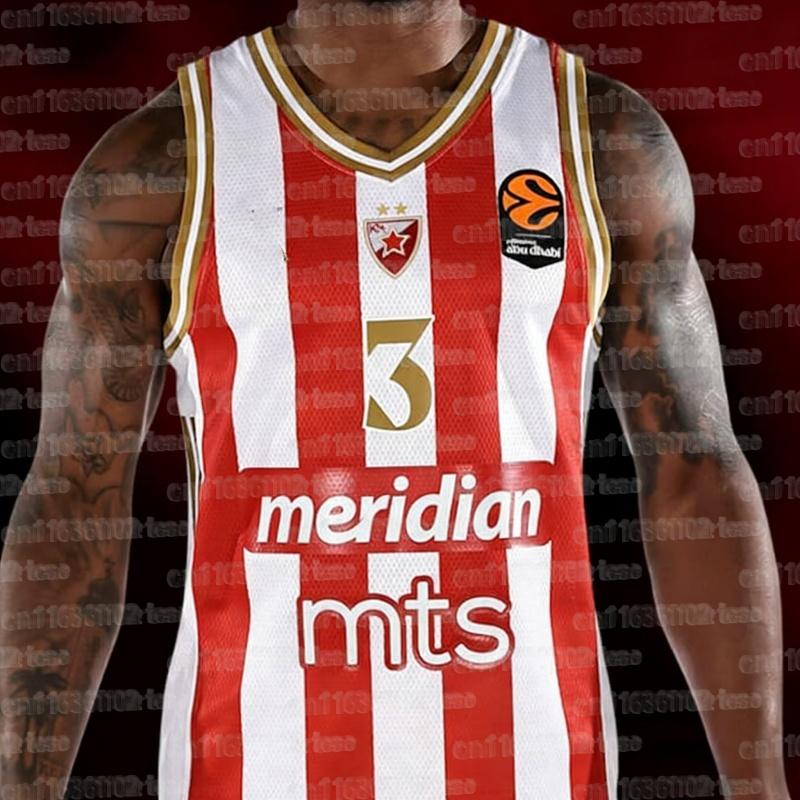 2026 Summer Serbia Belgrade Red Star European Basketball Sportswear Tank Top Breathable Quick Drying Fan Family Tank Top
