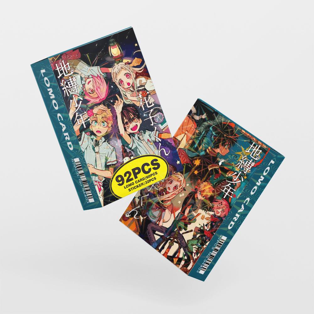 92PCS Cartoon Toilet Bound Hanako Kun Anime Lomo Card Cute Decals Collection Cards Decoration DIY Graffiti Sticker