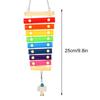 Bird Chicken Xylophone Toy Wooden Colorful Hanging Suspensible Bird Cage Accessories Musical Toy with 8 Keys Bird Training Play