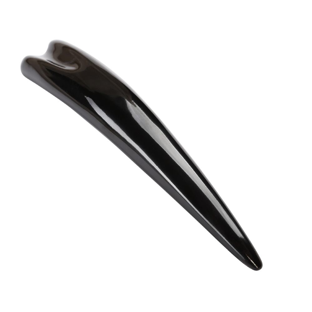 Large Massage Scraping Bar Natural Meridian Acupressure Pen Black Buffalo Horn Massage Stick  SPA