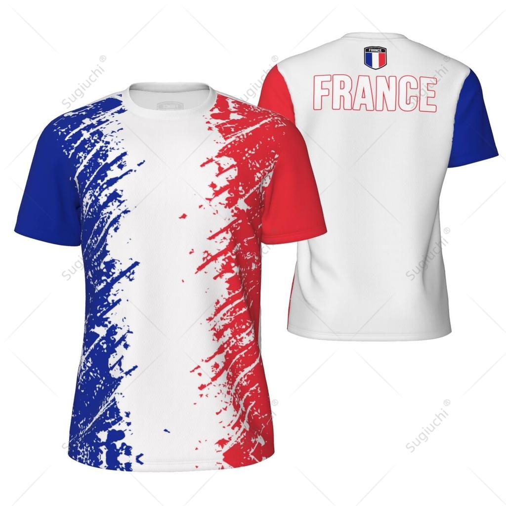 FRANCE 3D Print Sports Quick-dry Breathable Men T-shirt Outdoor Football Jersey Club Fan Parent-child Short Sleeve Clothing Top