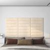 VidaXL Wall Panels 12 Pcs Cream 60x15 Cm Velvet 1.08 M² 343843