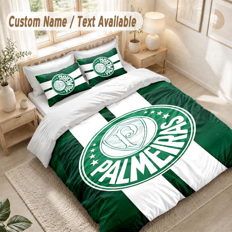 Palmeiras Bedding Set, 1 Duvet Cover & 2 Pillowcases Soft Comfortable Bedroom Home Textile Decor