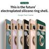 Compatible with Google Pixel 9 PRO XL: Electroplated Silicone Case with Magnetic Ring Holder for 8 PRO.