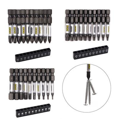 Set di Punte per Avvitatore 1/4 Magnetico-Impulso Croce Esagonale Torx Con Portainserti
