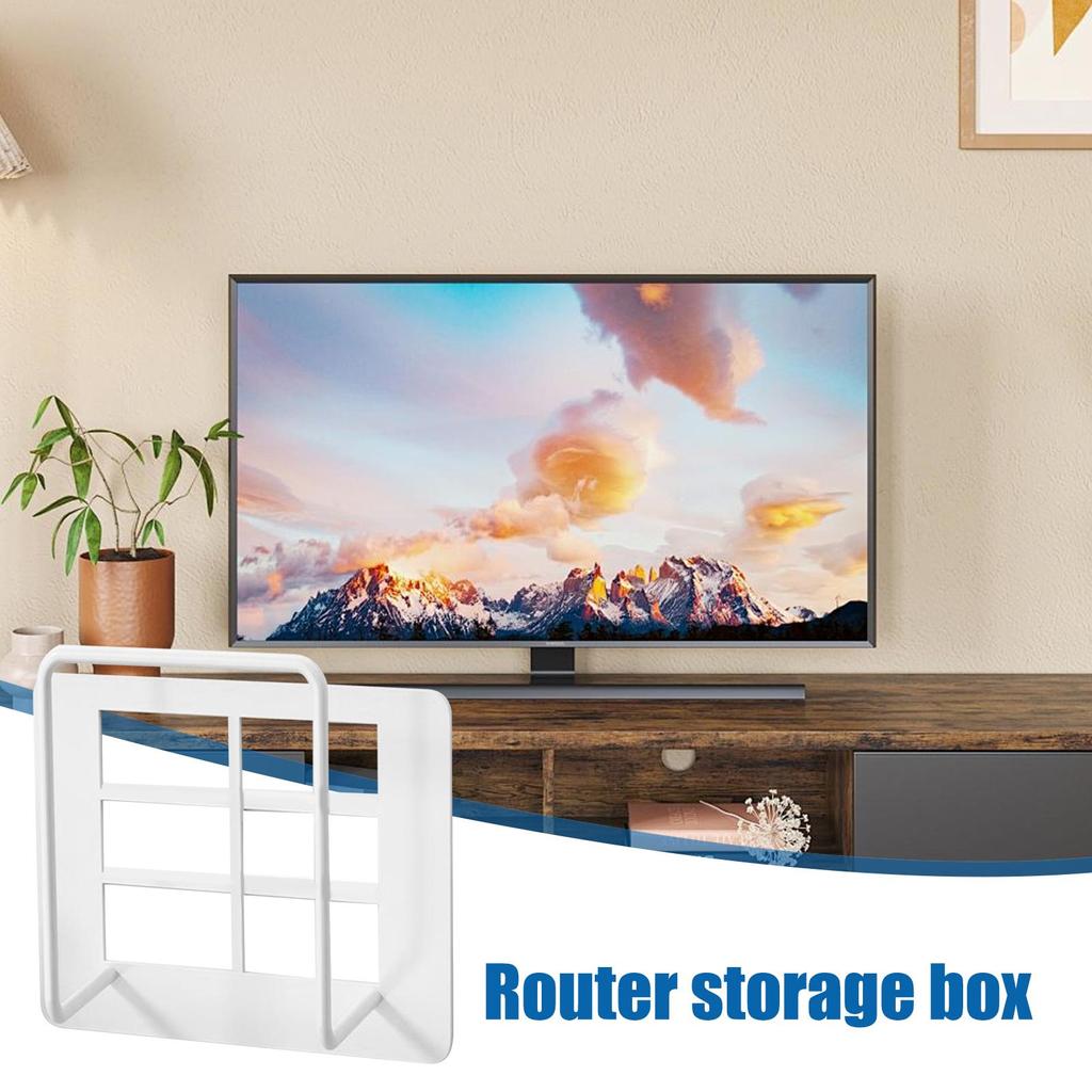 Router Shelf No Drill Heavy-Duty Space-Saving Router Storage Wall Floating Shelf for Management Organization Cable Internet